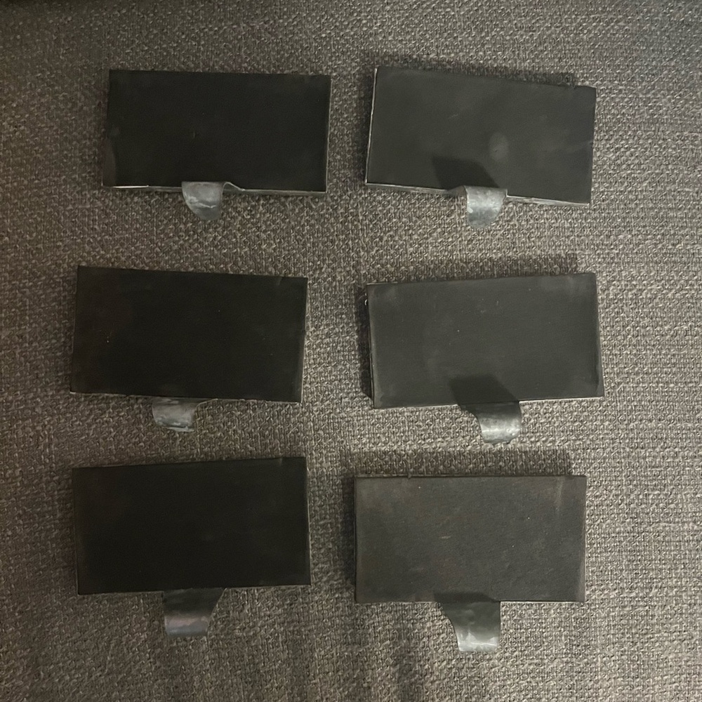 Metal weighted Christmas stocking holders for mantel